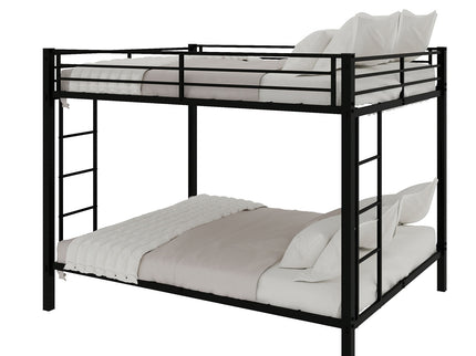 Bunk Bed For Kids, Convertible Frame With Ladders & Guardrail