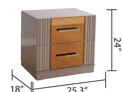 Lorenzo - Drawer Nightstand - Gray