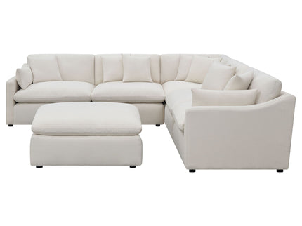 Greeley - 6 Piece Upholstered Modular Sectional Sofa - Ivory