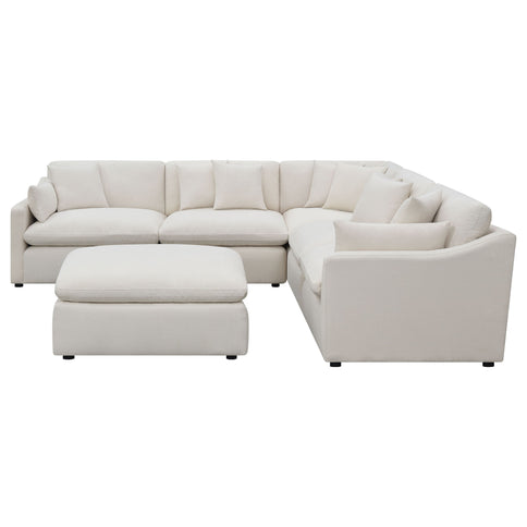 Greeley - 6 Piece Upholstered Modular Sectional Sofa - Ivory