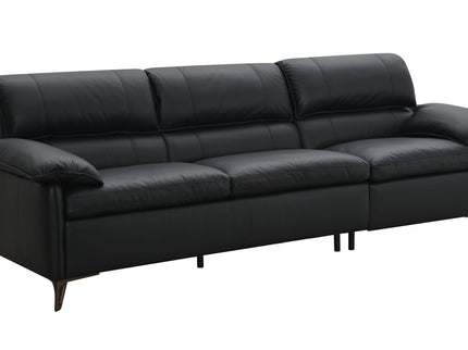 Eilene - Top Grain Leather Sofa - Black