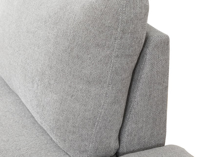 2 Piece L - Shaped Left Chaise Sectional Sofa With Ottoman, Living Room Furniture - White / Gray
