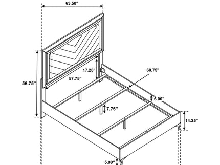 Buckley - Panel Bed With LED Trim