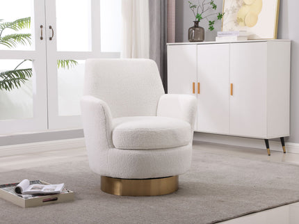 Teddy Swivel Barrel Chair, Swivel Accent Chairs Armchair For Living Room