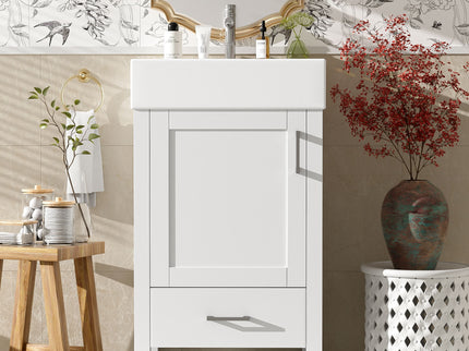 Bathroom Vanity With Sink, Frame And Drawer