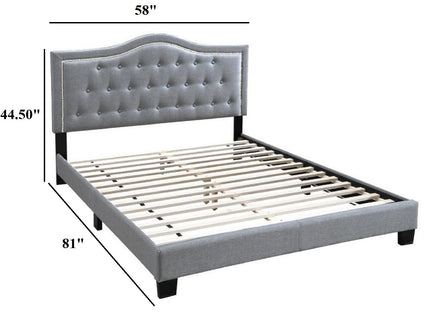 European Style Bed, Button Tufted Headboard