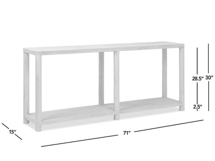 Milo - Console Table With Lower Shelf - Natural