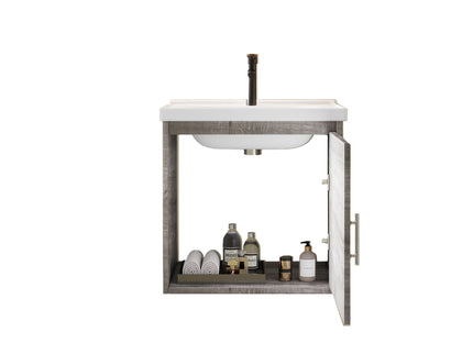 Floating Bathroom Vanity Combo, Wall Mounted Cabinet With Sink & Soft Close Doors For Small Bathrooms