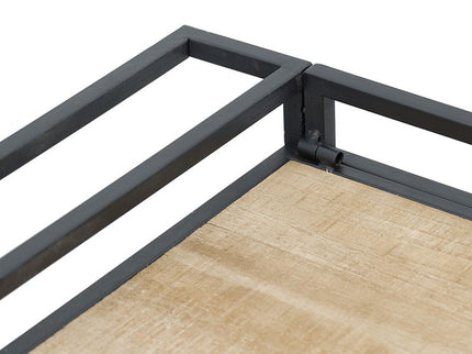 Shelf With Wheel - Black / Brown