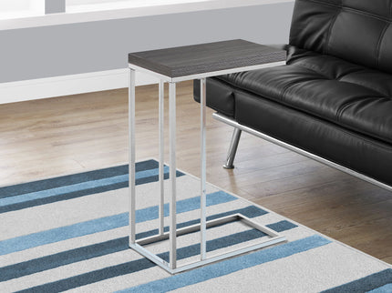 Accent Table, C - Shaped, Tempered Glass, Stylish Design Contemporary & Modern
