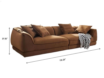Nordic Modern Sofa With Removable Pillowcase, High Density Sponge Filling, 4 Throw Pillows