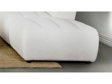 Sunny - Square Upholstered Ottoman - Ivory
