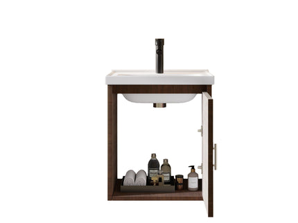 Floating Bathroom Vanity Combo, Wall Mounted Cabinet With Sink & Soft Close Doors For Small Bathrooms