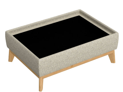 Reversible Tray Ottoman - Tan