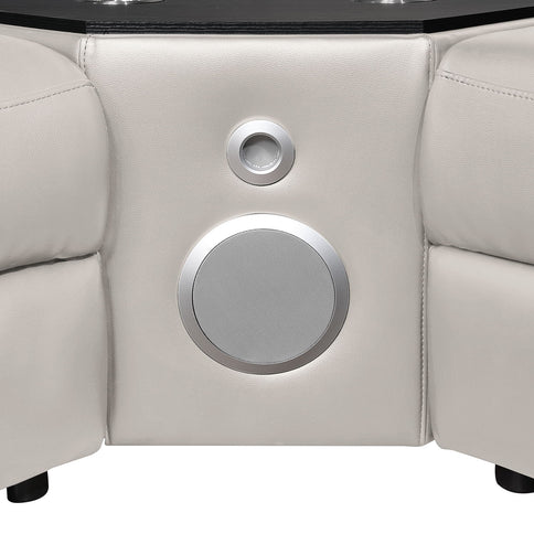 Nova - Sectional With Bluetooth Speaker, LED And Lifting Wine Cabinet