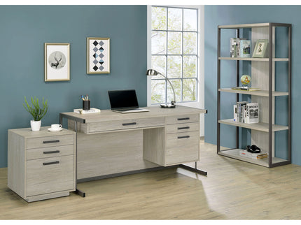 Loomis - 3 Drawer Home Office File Cabinet - White / Gray