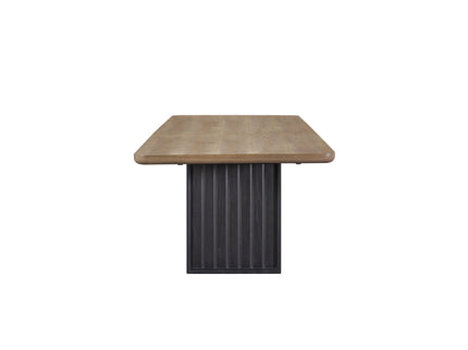 Double Pedestal Table Latte - Light Brown