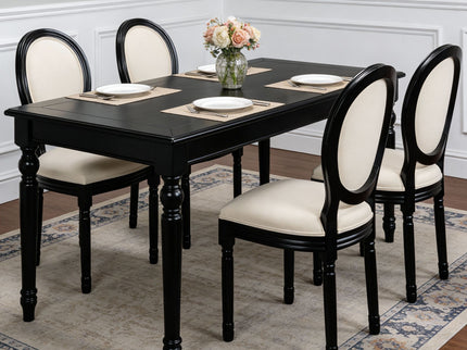 Upholstered & Round Back Dining Chairs (Set of 2)