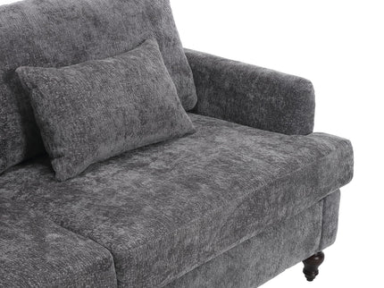 Mid Century Modern Fabric Loveseat Sofa, 2 Seat Upholstered Couch