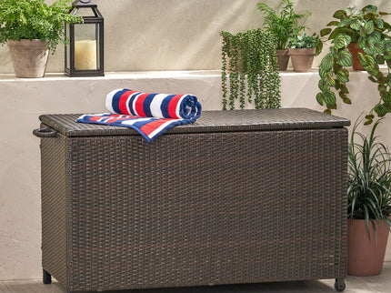 Blake - Wicker Cushion Box - Brown Multi