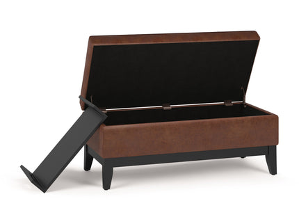 Oregon - Contemporary Storage Ottoman Bench With Tray