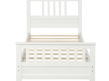 Platform Bed With Paneled Headboard And Footboard