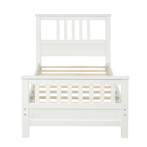 Platform Bed With Paneled Headboard And Footboard