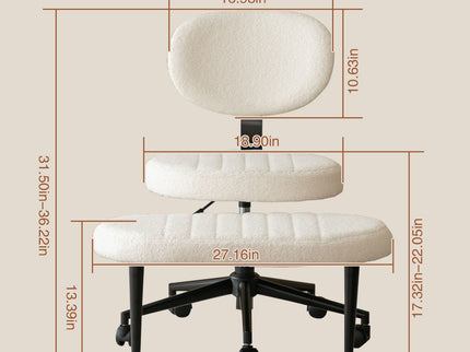 Ergonomic Cross Legged Office Chair With Back Support
