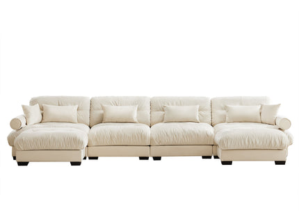 Super Comfort Oversized Modular Sectional Sofa With Movable Ottoman