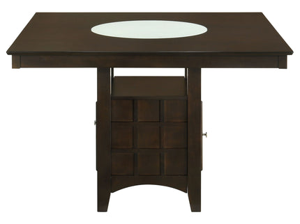 Tolland - Counter Height Dining Table With Storage Pedestal - Cappuccino