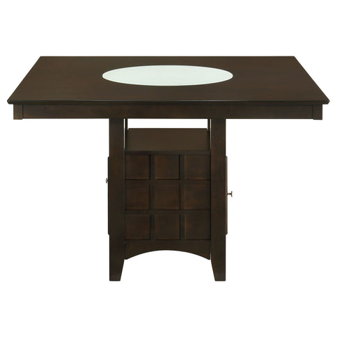 Tolland - Counter Height Dining Table With Storage Pedestal - Cappuccino