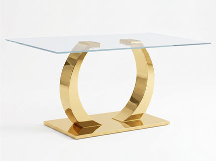 Dining Table For Living Spaces - Gold / Transparent