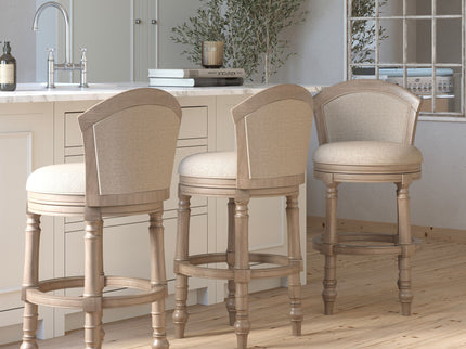 Barrel Back Stool With Swivel