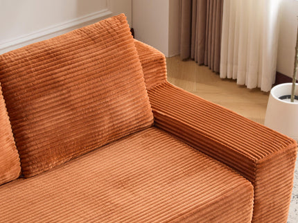 Comfortable Deep Seat Loveseat Sofa Bed, Reversible Cushion With Pillows