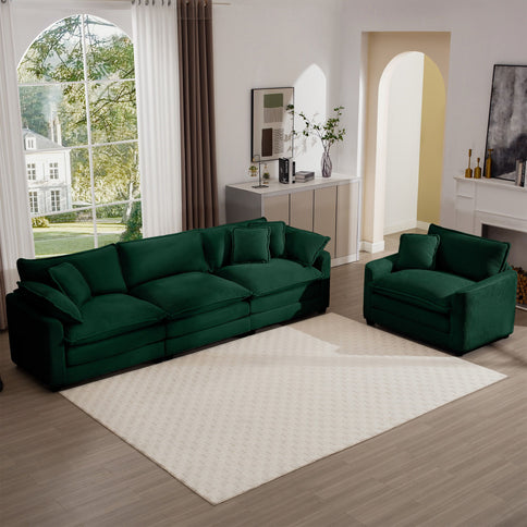 Elegant Oversized Sectional Sofa Set With Deep Seats And Flexible Layout