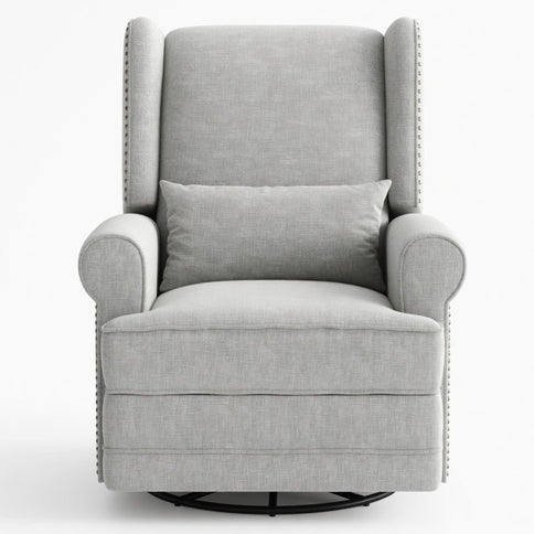 Extra Wide Swivel Recliner Glider Chair With Footrest