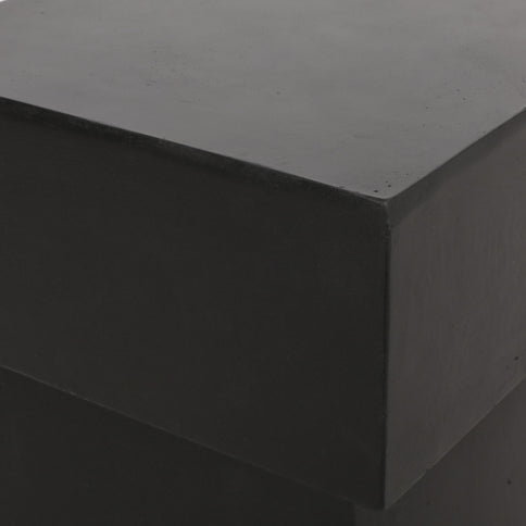 Outdoor Side Table, Patio End Table - Black