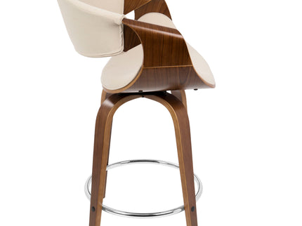 Curvini - Mid Century Modern Counter Stool (Set of 2)