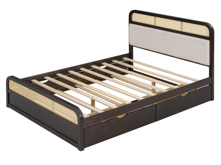 Platform Bed With Trundle And 2 Drawers