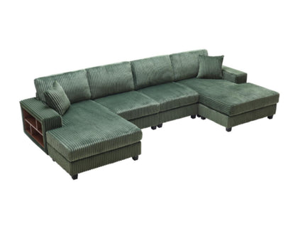 U-Shaped Convertible Sofa, 4 Seater Large Living Room Lounge