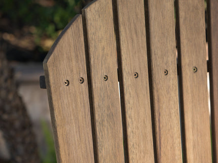 Outdoor Acacia Wood Adirondack Barstools (Set of 2)