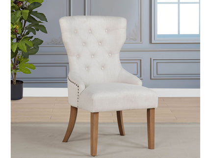 Tufted Dining Chair With Button Tufting And Nailhead Trim