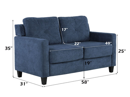 2 Seater Loveseat - Navy