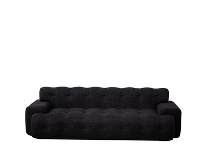 Cloud Series Minimalist Button Tufted Square Arm 3 Seater Sofa