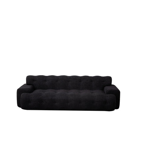Cloud Series Minimalist Button Tufted Square Arm 3 Seater Sofa