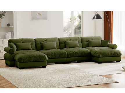 Super Comfort Oversized Modular Sectional Sofa With Movable Ottoman