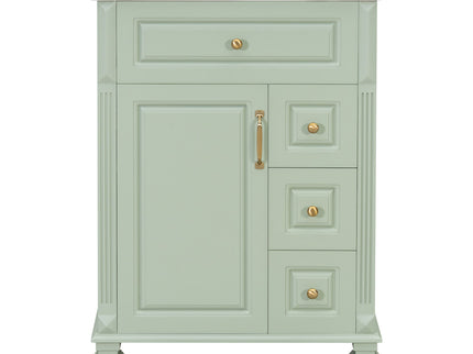 Freestanding Bathroom Vanity With Sink, 3 Drawers & Flip-Out Drawer