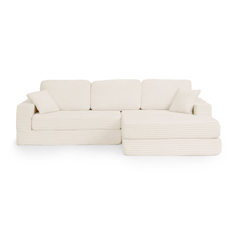 Modern Minimalist L Shape Modular Sectional Sofa, Couch
