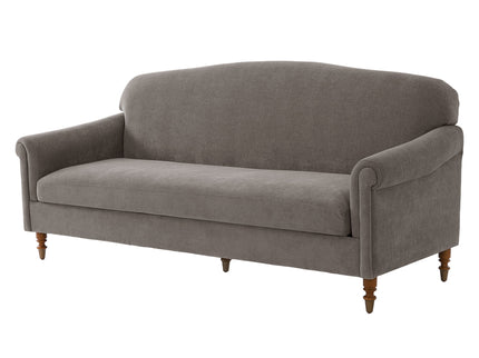 Loveseat Sofa With Rolled Arm For Living Room - Brown