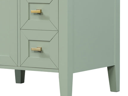 Bathroom Vanity With Sink, 3 Drawers & Cabinet With 2 Tier Door Storage Rack, Soft Close Doors & Drawers